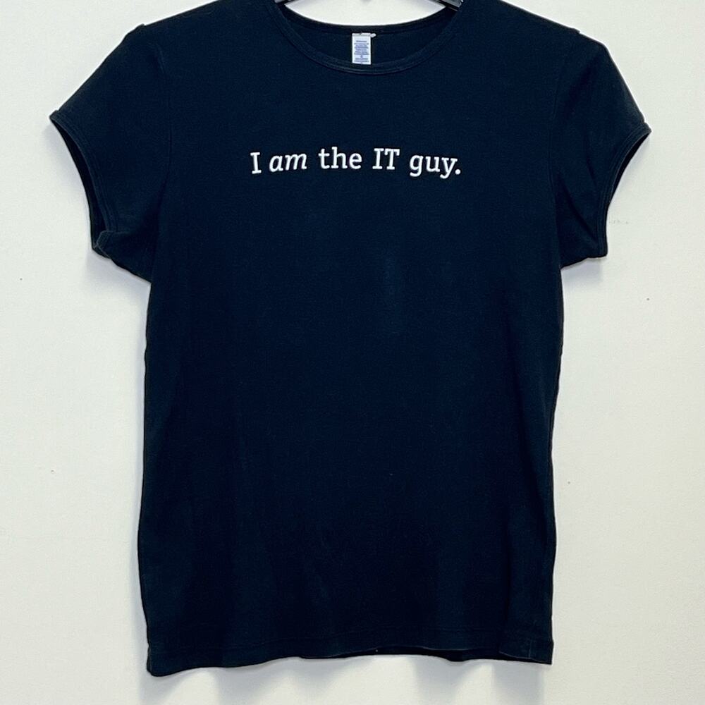 Think Geek I Am The IT Guy Women Fitted Top Large